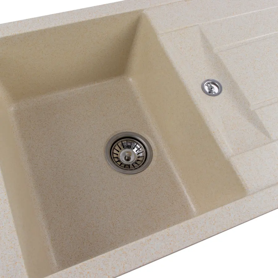 Гранітна мийка для кухні Platinum 7850 TROYA матова Пісок