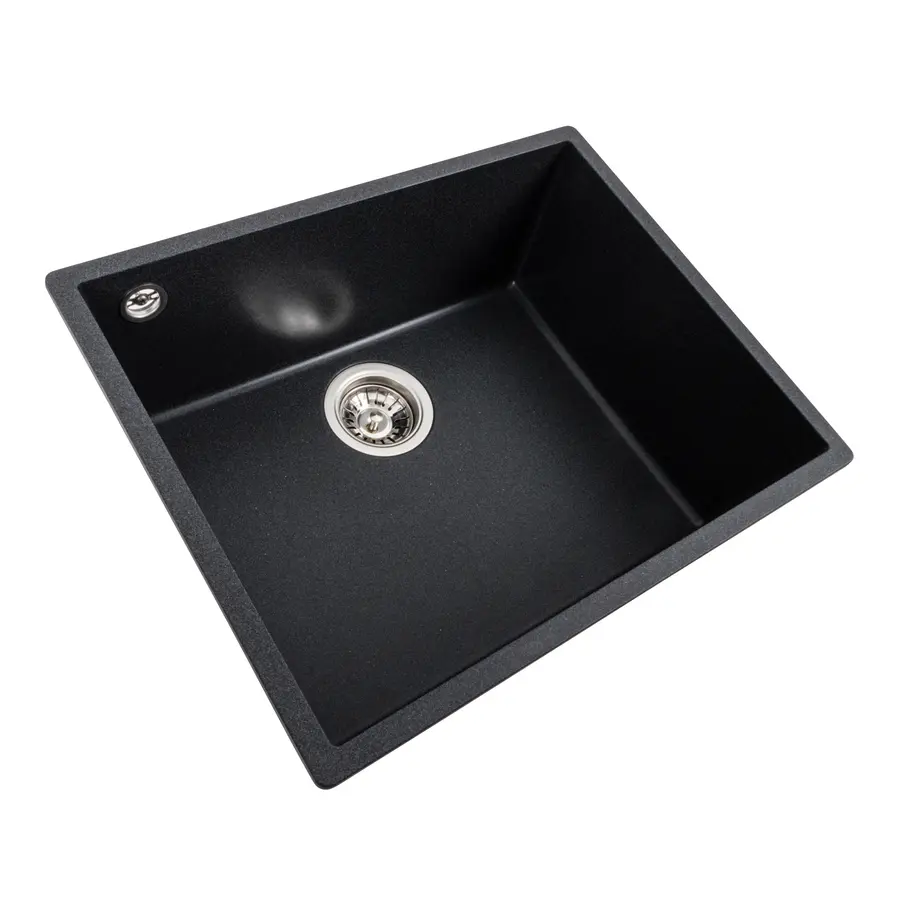 Гранітна мийка для кухні Platinum 5444 OASIS матовий Карбон