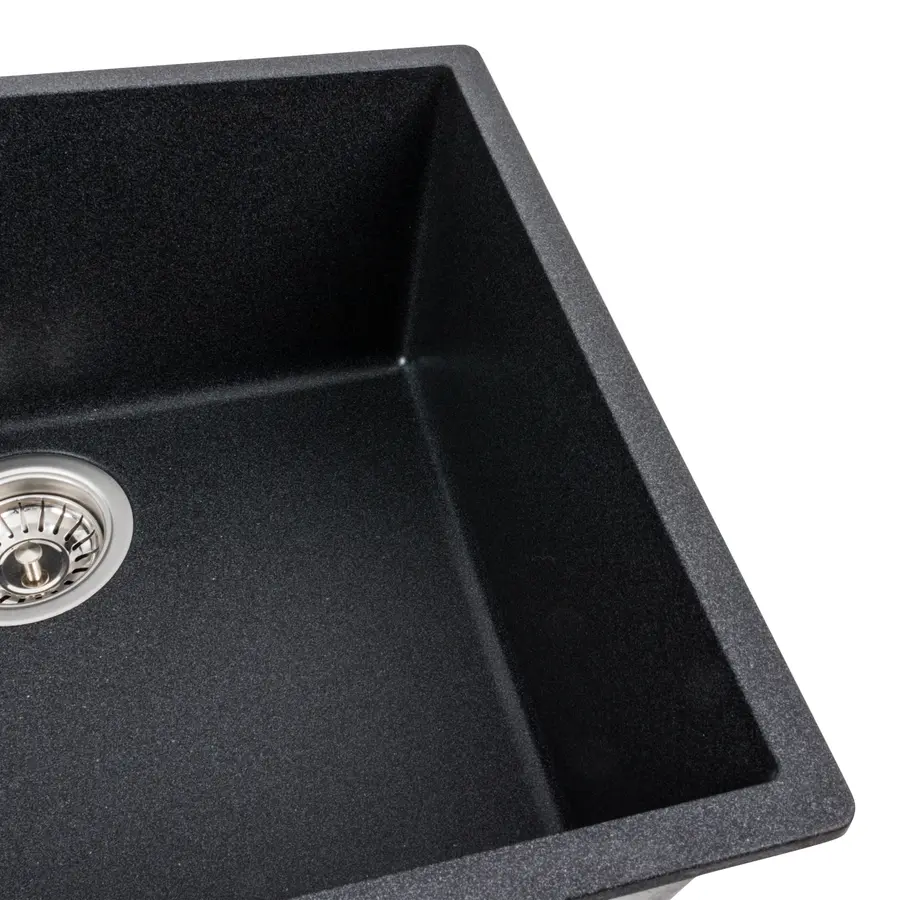 Гранітна мийка для кухні Platinum 5444 OASIS матовий Карбон