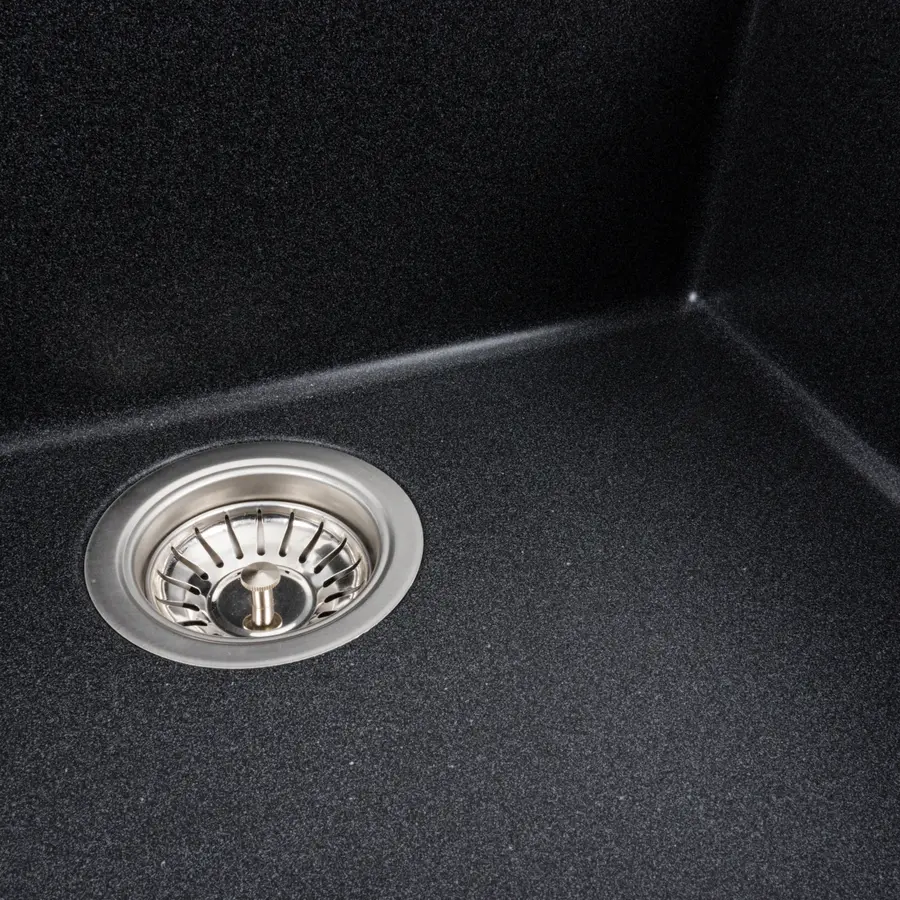 Гранітна мийка для кухні Platinum 5444 OASIS матовий Карбон