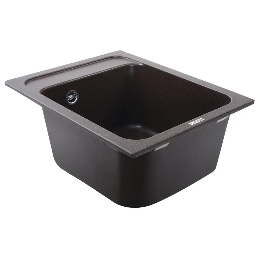 Гранітна мийка для кухні Platinum 4050 KORRADO матова Шоколад