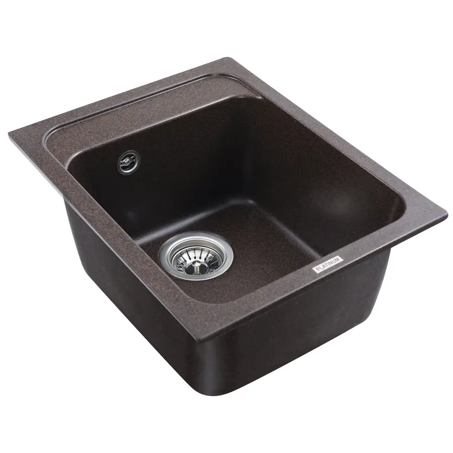 Гранітна мийка для кухні Platinum 4050 KORRADO матова Шоколад