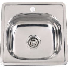 Кухонна мийка з нержавіючої сталі Platinum ДЕКОР 4848 (0,6/170 мм)