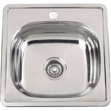 Кухонна мийка з нержавіючої сталі Platinum ДЕКОР 4848 (0,6/170 мм)