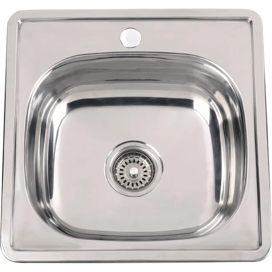 Кухонна мийка з нержавіючої сталі Platinum ДЕКОР 4848 (0,6/170 мм)