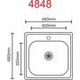 Кухонна мийка з нержавіючої сталі Platinum ДЕКОР 4848 (0,6/170 мм)