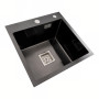 Мийка PVD Platinum Handmade НSBB 450x450x220 чорна (квадратний сифон.3,0/1,0)