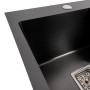 Мийка PVD Platinum Handmade НSBB 450x450x220 чорна (квадратний сифон.3,0/1,0)