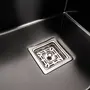 Мийка PVD Platinum Handmade НSBB 450x450x220 чорна (квадратний сифон.3,0/1,0)