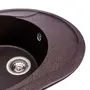 Гранітна мийка для кухні Platinum 5847 ONYX матова Шоколад