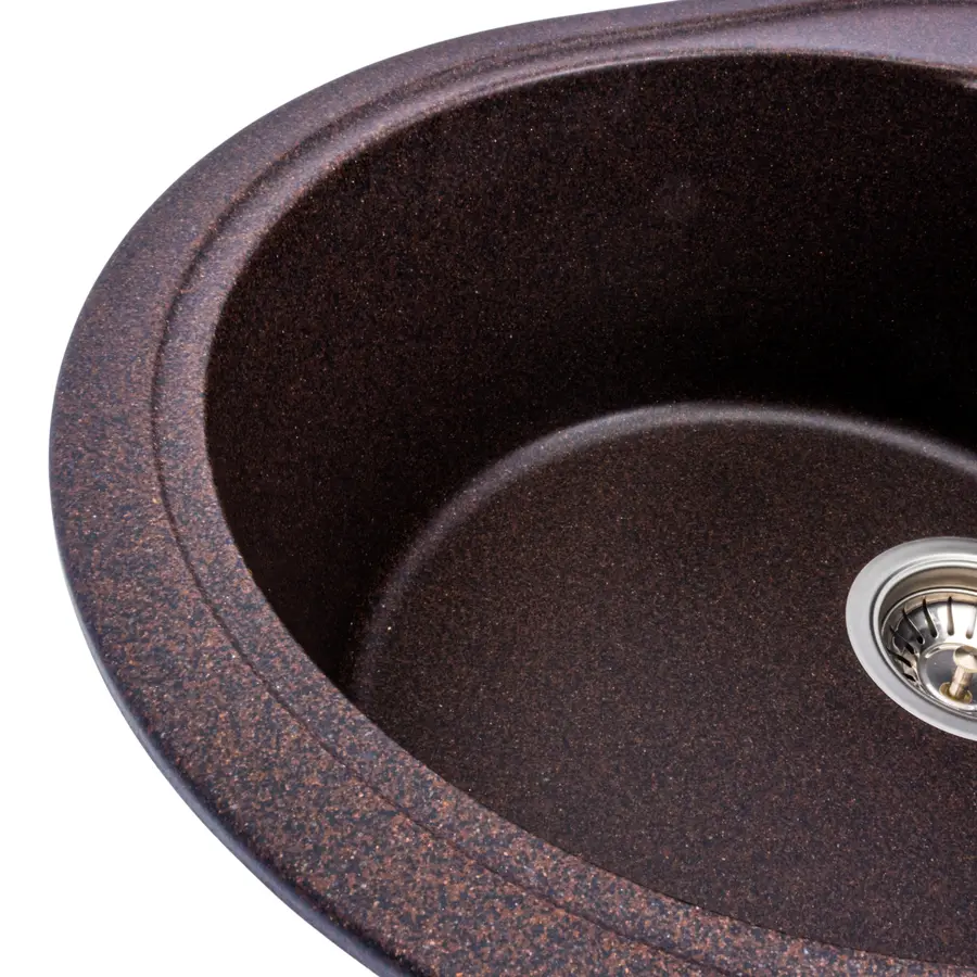 Гранітна мийка для кухні Platinum 5847 ONYX матова Шоколад