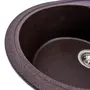 Гранітна мийка для кухні Platinum 5847 ONYX матова Шоколад