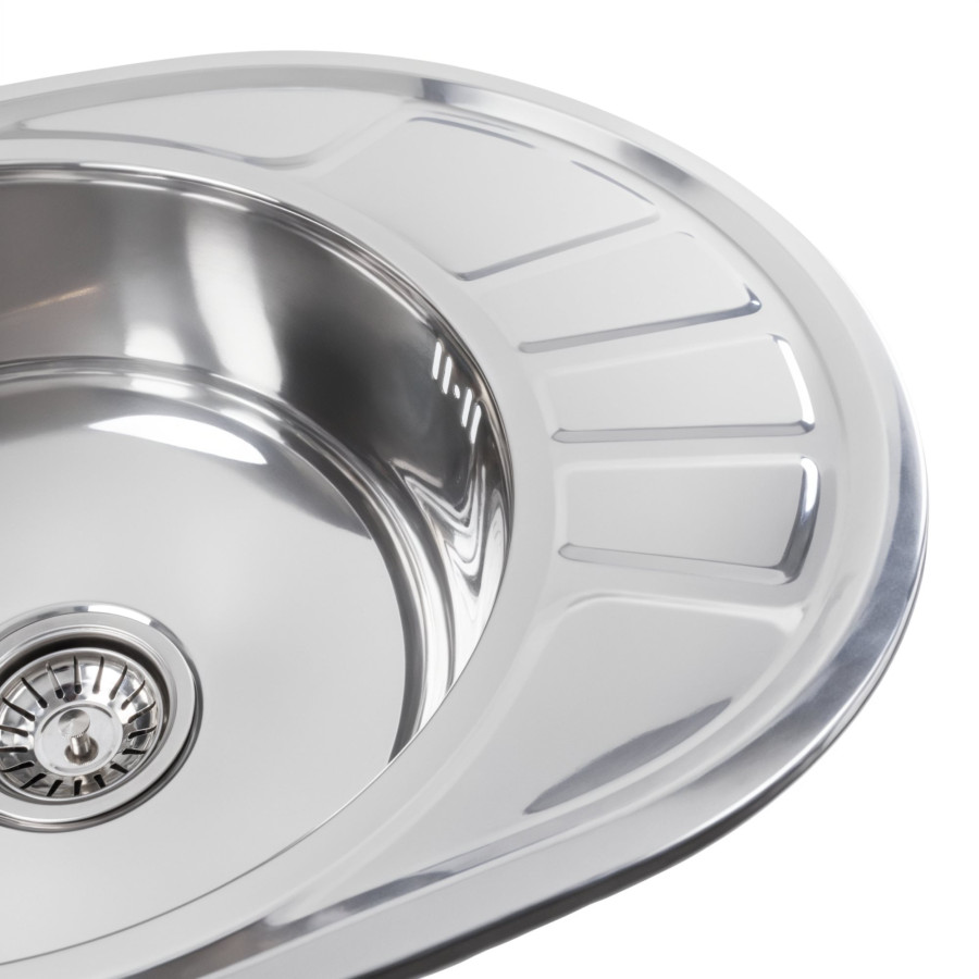 Кухонная мойка из нержавеющей стали Platinum ПОЛИРОВКА 5745 (0,8/180 мм)
