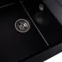 Гранітна мийка для кухні Platinum 7950 Selena матова Чорний металік