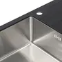 Кухонна мийка Germece Handmade Black Glass 780х510х200