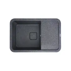 Гранітна мийка для кухні Platinum 7850 CUBE матова Графіт