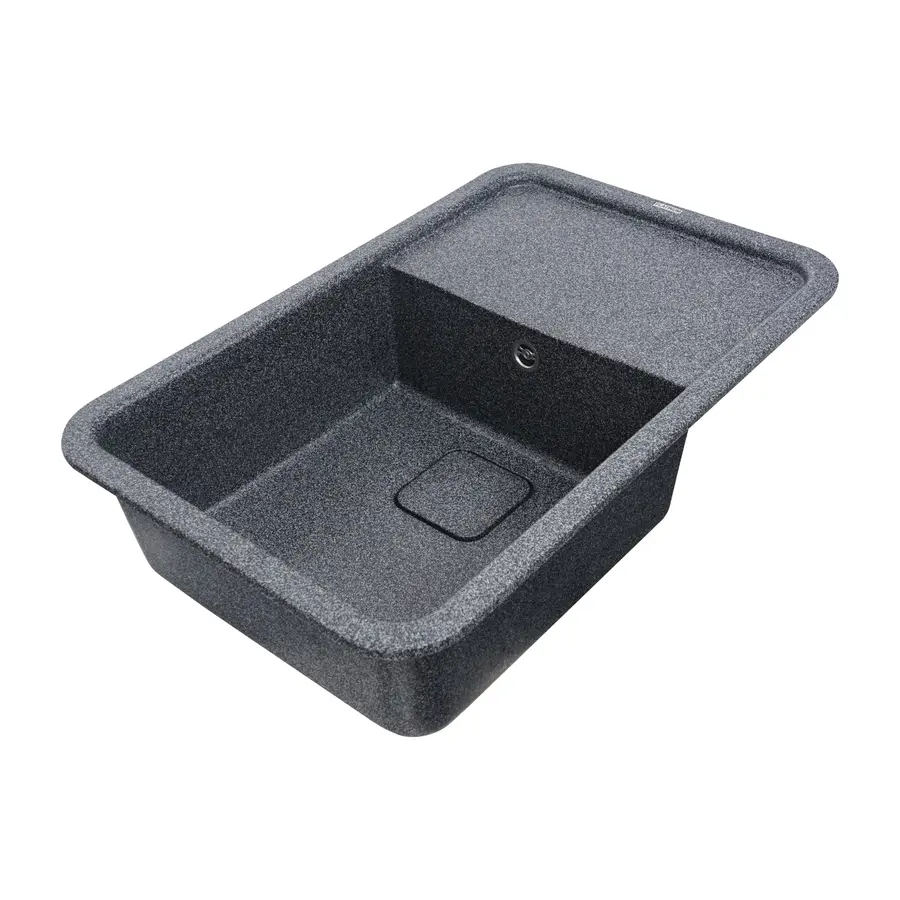 Гранітна мийка для кухні Platinum 7850 CUBE матова Графіт