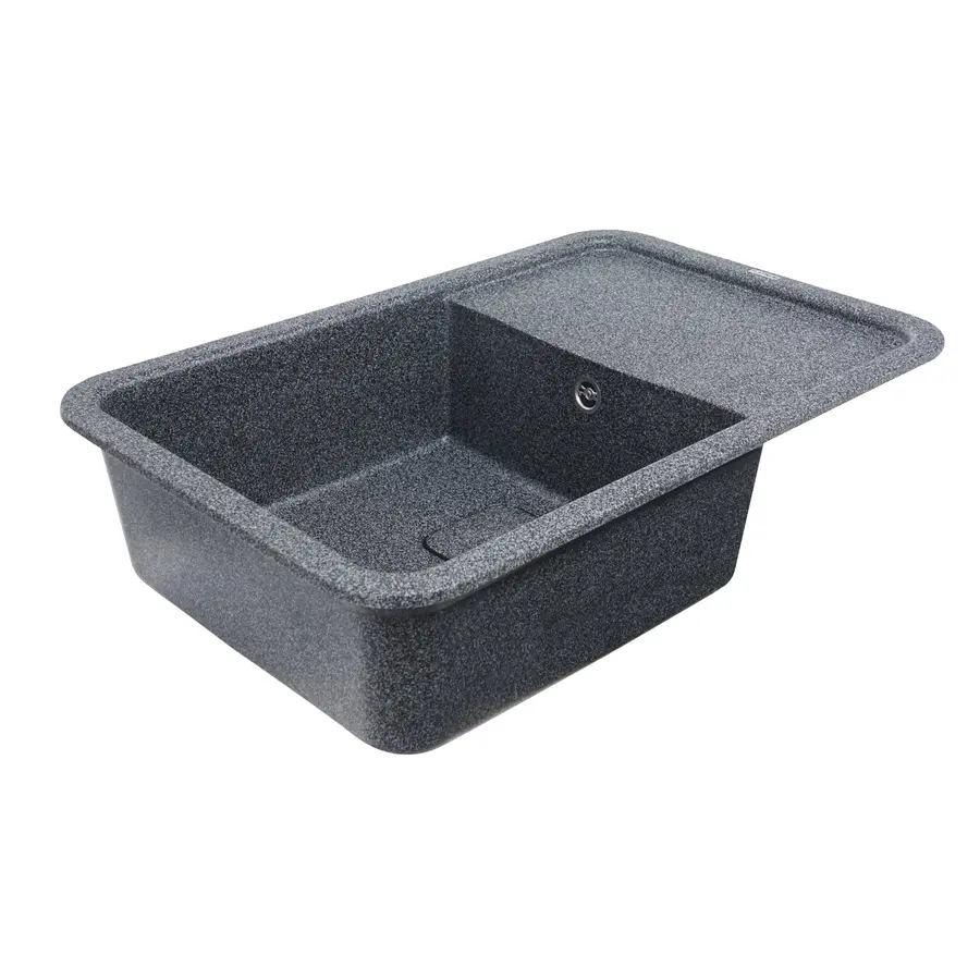 Гранітна мийка для кухні Platinum 7850 CUBE матова Графіт