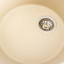 Гранітна мийка для кухні Platinum 5847 ONYX матова (айворі)