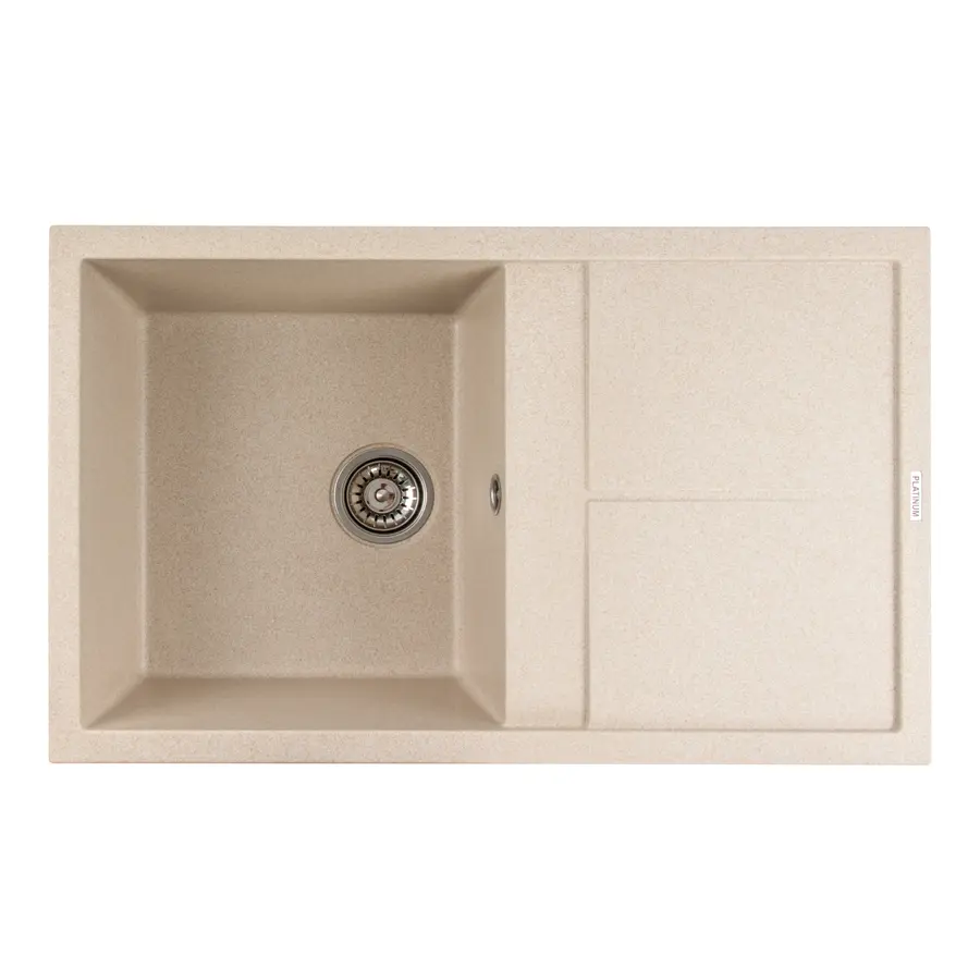 Гранітна мийка для кухні Platinum 7950 Selena матова Сафарі