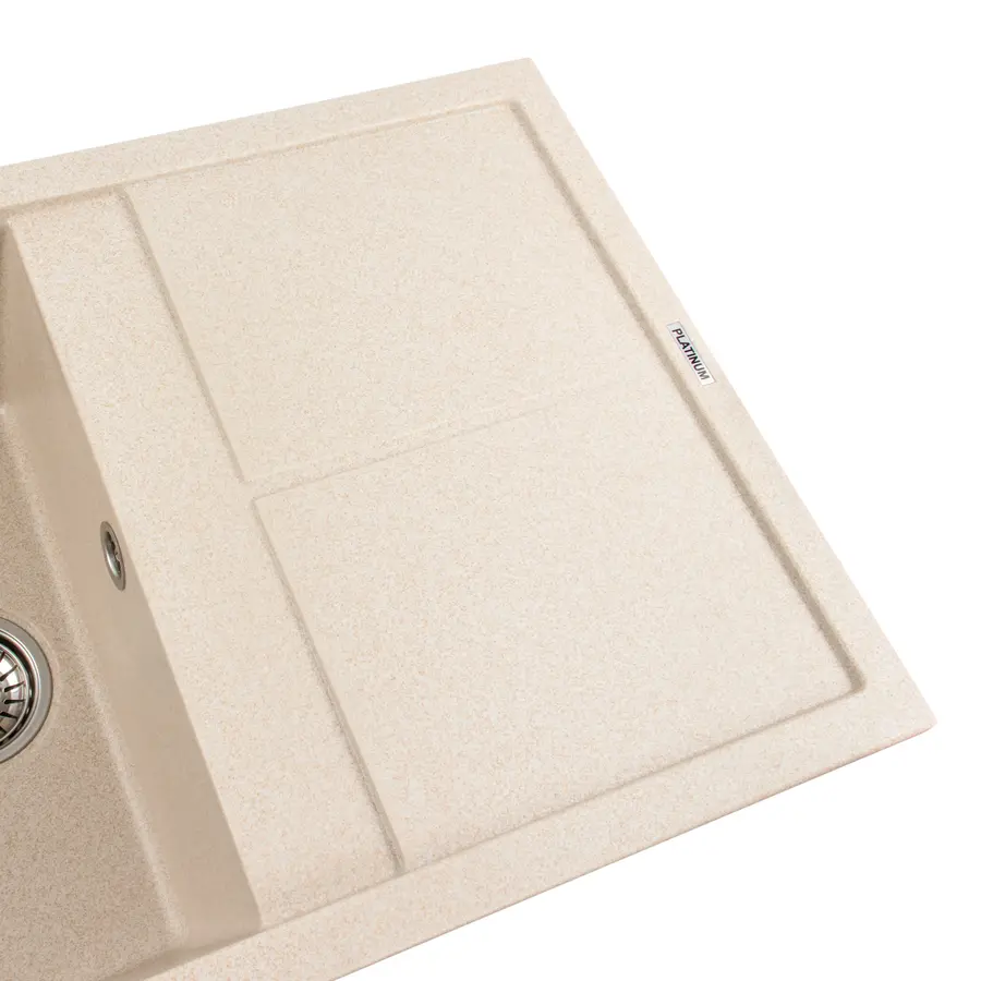 Гранітна мийка для кухні Platinum 7950 Selena матова Сафарі