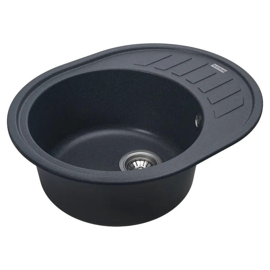 Гранітна мийка для кухні Platinum 6250 SOUL матова Антрацит