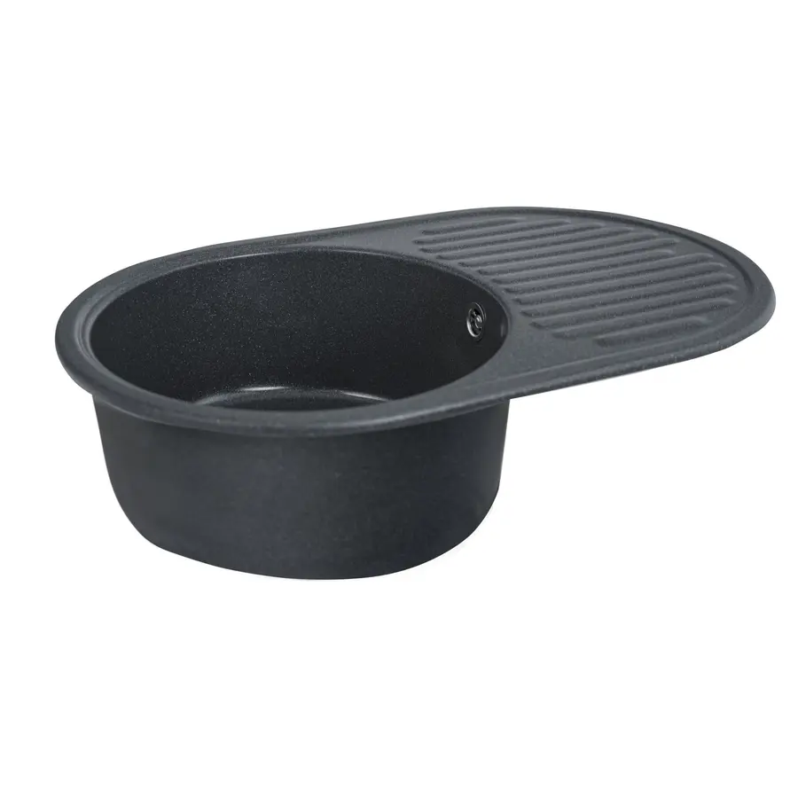 Гранітна мийка для кухні Platinum 7346 ASTORIA глянець Антрацит