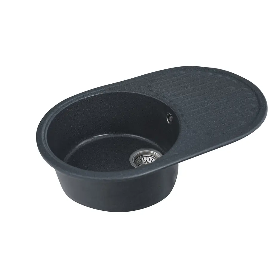 Гранітна мийка для кухні Platinum 7346 ASTORIA глянець Антрацит