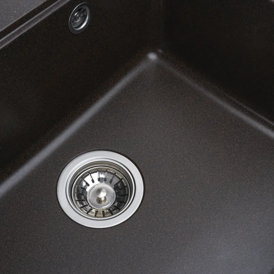 Гранітна мийка для кухні Platinum 5852 VESTA матова Шоколад