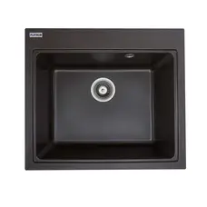 Гранітна мийка для кухні Platinum 5852 VESTA матова Шоколад