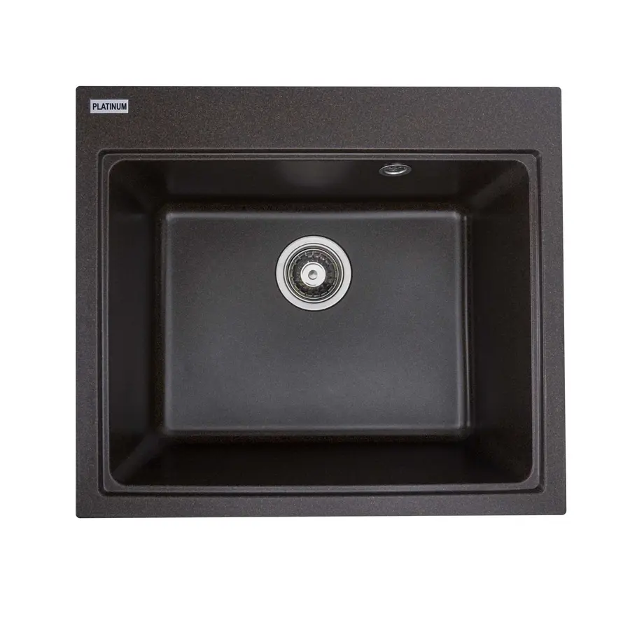 Гранітна мийка для кухні Platinum 5852 VESTA матова Шоколад