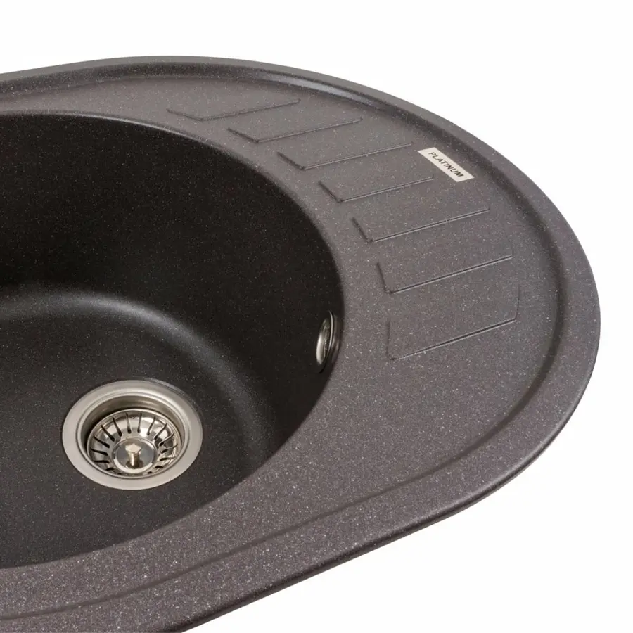 Гранітна мийка для кухні Platinum 6250 SOUL матова Гренадін