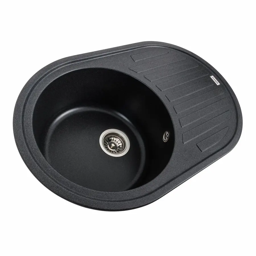 Гранітна мийка для кухні Platinum 7750 LIRA матовий Карбон