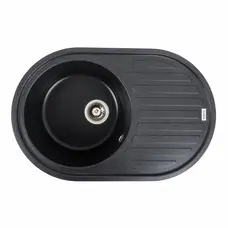 Гранітна мийка для кухні Platinum 7750 LIRA матовий Карбон