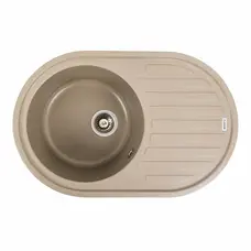 Гранітна мийка для кухні Platinum 7750 LIRA матовий Титан