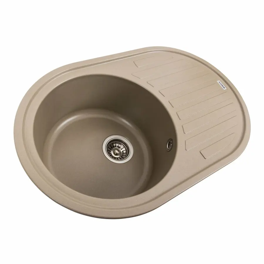 Гранітна мийка для кухні Platinum 7750 LIRA матовий Титан