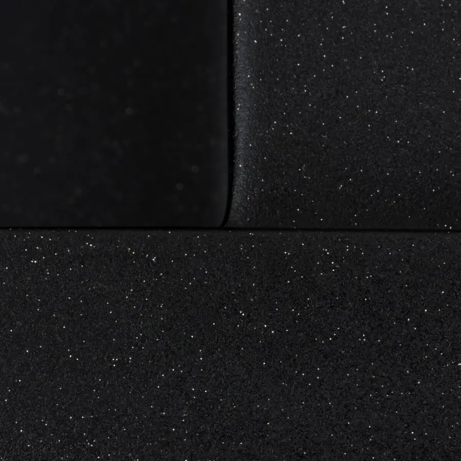 Гранітна мийка для кухні Platinum 9651 ATLAS матовий Чорний металік