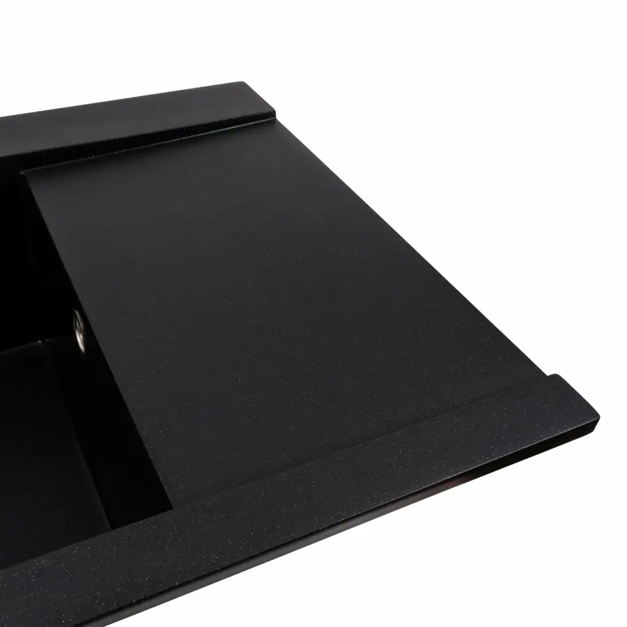 Гранітна мийка для кухні Platinum 9651 ATLAS матовий Чорний металік