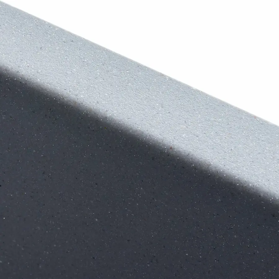 Гранитная мойка для кухни Platinum 4040 RUBA матовый серый металлик