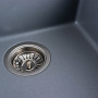 Гранітна мийка для кухні Platinum 4040 RUBA матовий сірий металік