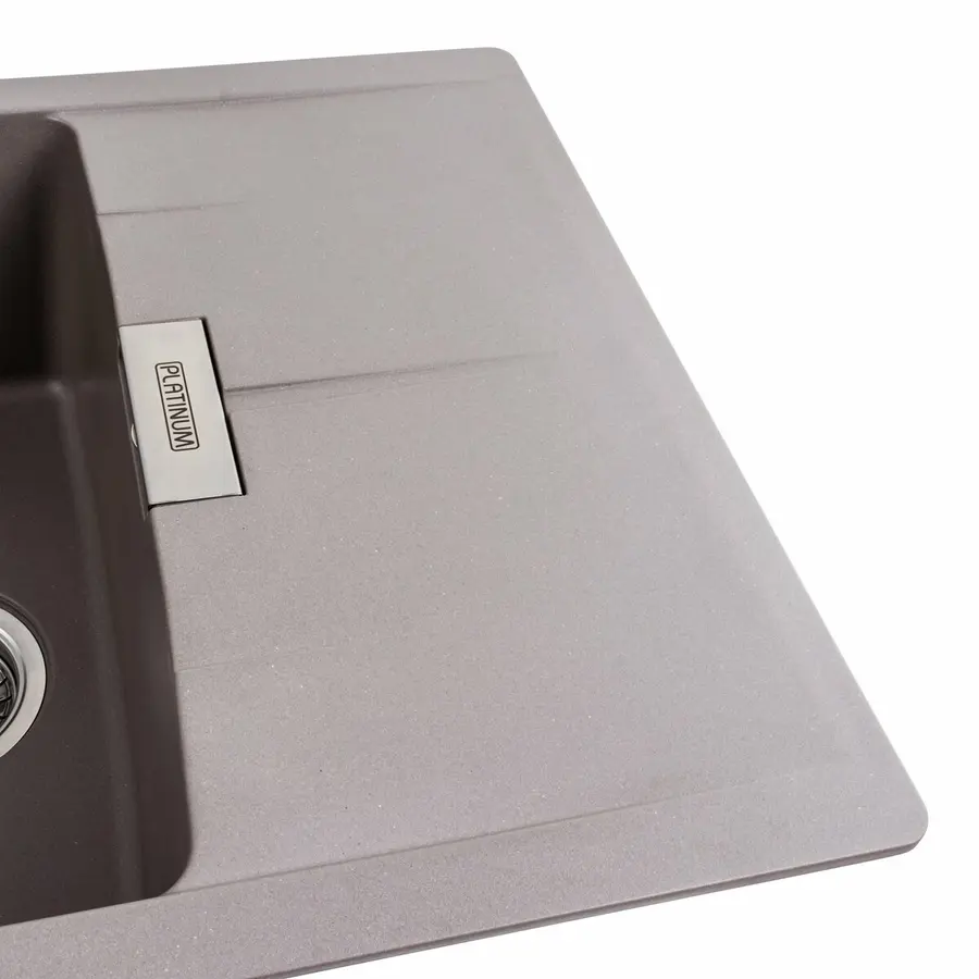 Гранитная мойка для кухни Platinum 6250 ZIRKONE матовая Дюна