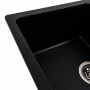 Гранитная мойка для кухни Platinum 6250 ZIRKONE матовый Черный металлик