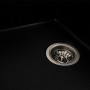 Гранитная мойка для кухни Platinum 6250 ZIRKONE матовый Черный металлик