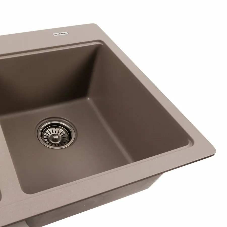 Гранитная мойка для кухни Platinum 7850 HARMONY матовая Дюна