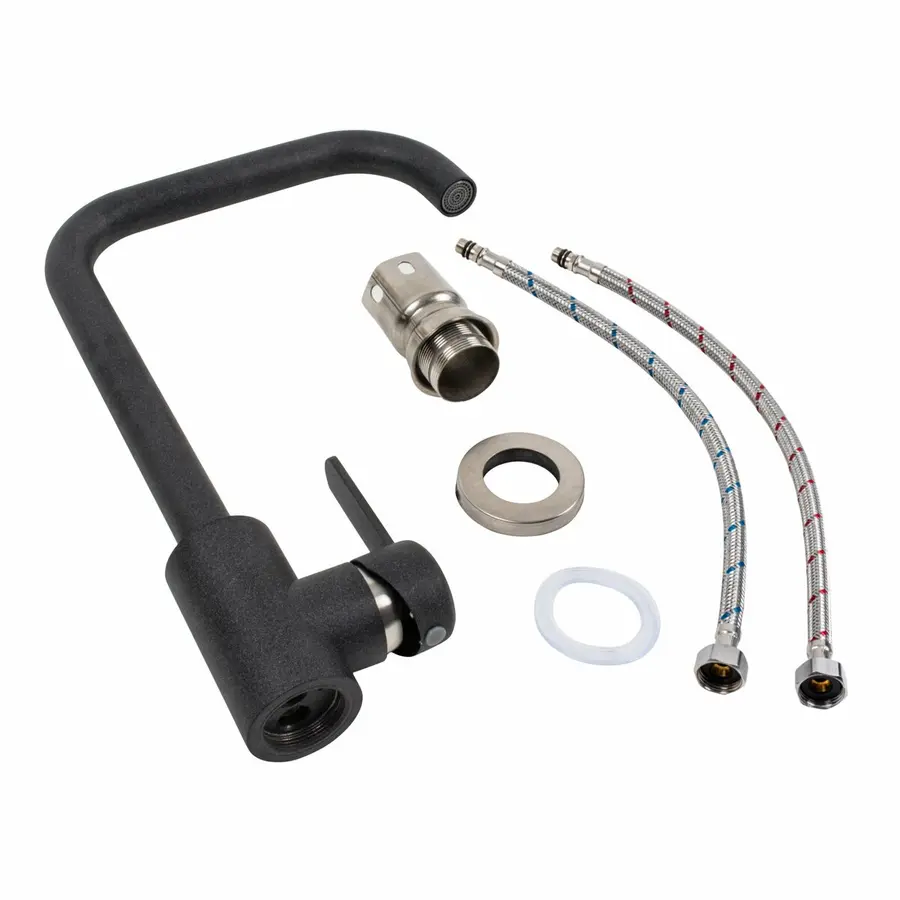 Смеситель кухонный Platinum KT 11 (3008B-FH) Карбон