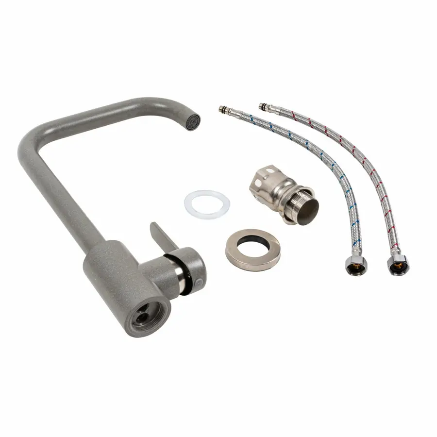 Змішувач кухонний Platinum KT 11 (3008B-FH) Сірий мусон