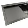 Кухонная мойка черная PVD 78*43 R Platinum Handmade (два отверстия, круглый сифон 3,0/0,8)
