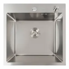 Кухонна мийка 50*50 нержавійка Valeso Handmade (сифон круглий, 2,0/0,5)