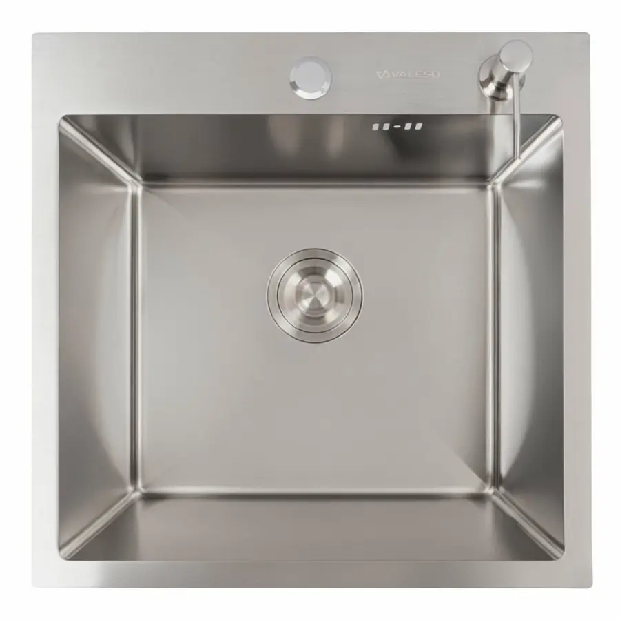 Кухонная мойка 50*50 нержавейка Valeso Handmade (сифон круглый, 2,0/0,5)