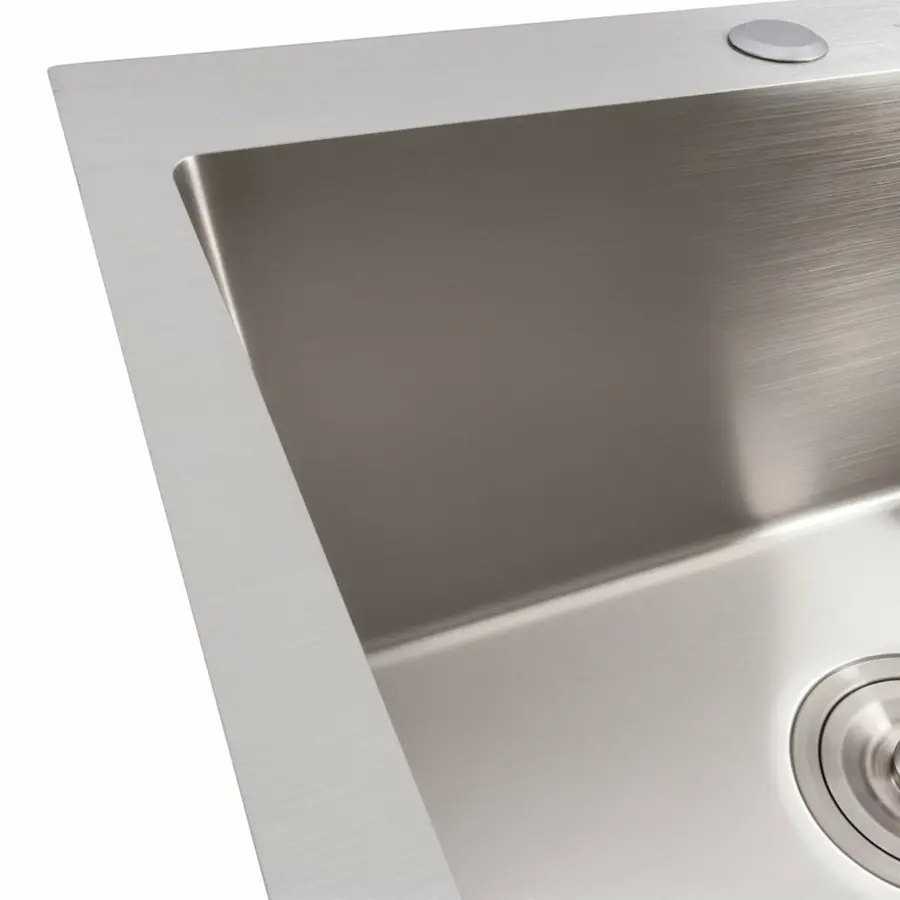 Кухонная мойка 50*50 нержавейка Valeso Handmade (сифон круглый, 2,0/0,5)